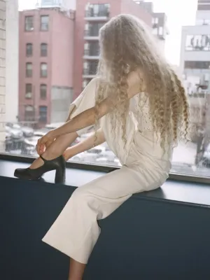 Winter White Wideleg Pants