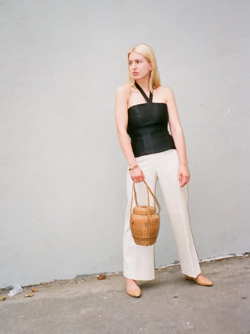 Winter White Wideleg Pants