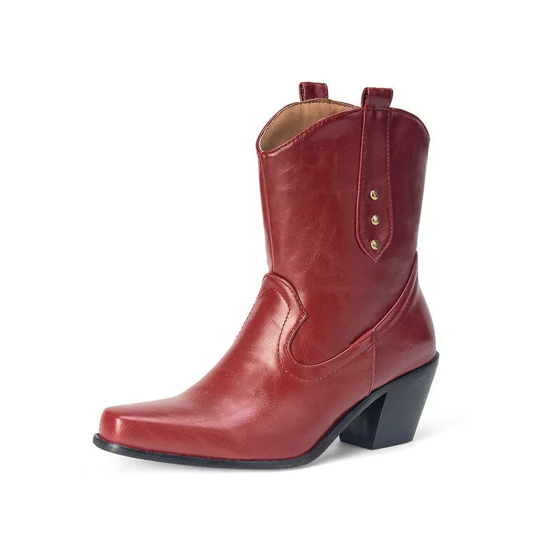 Women's block heeled ankle boots