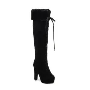 Women's Fur Knee High Boots