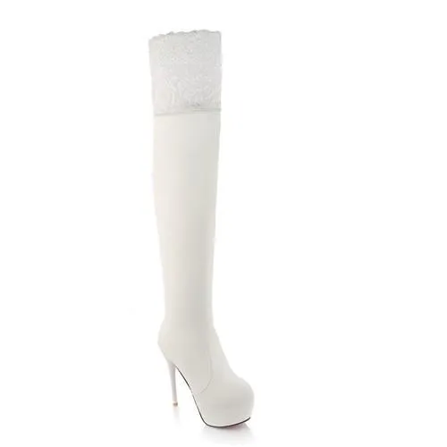 Women's Lace Over The Knee Boots