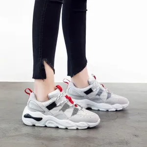 Women's Round Color Block Sneaker Shoes