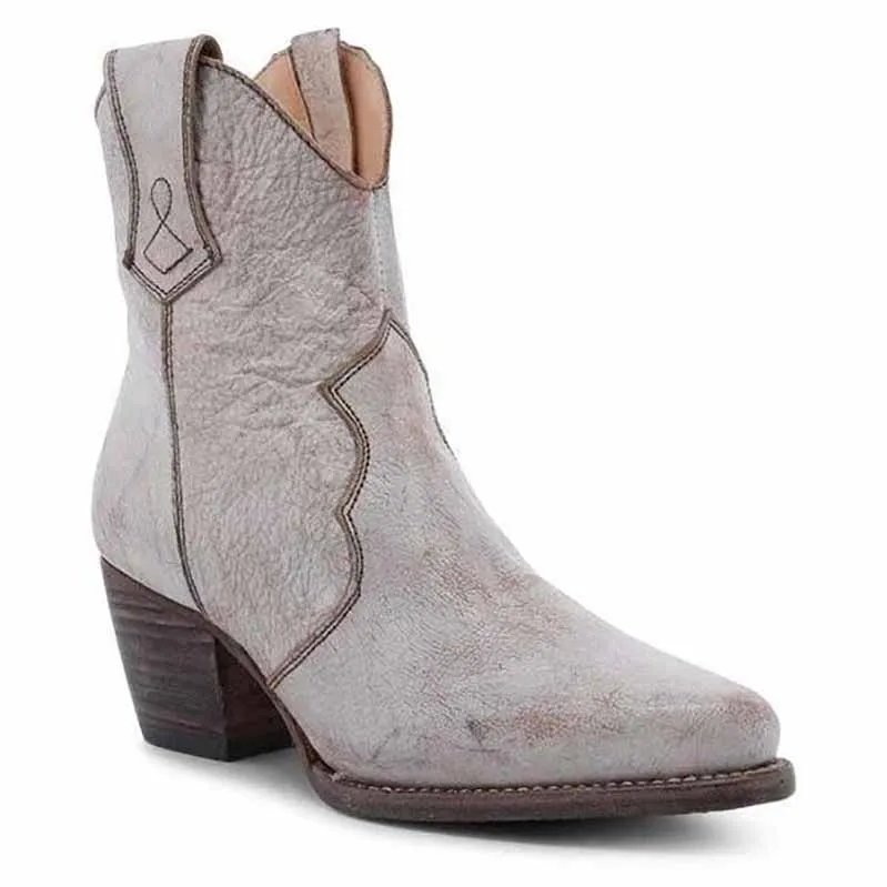 Women's Short Boot Thick Heel Wedding Cowboy Boots
