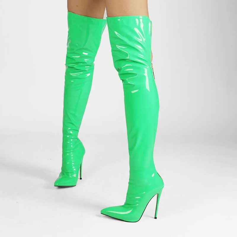 Womens Stiletto High Heels Over The Knee Thigh Boots Round Toe Boots Party Shoes