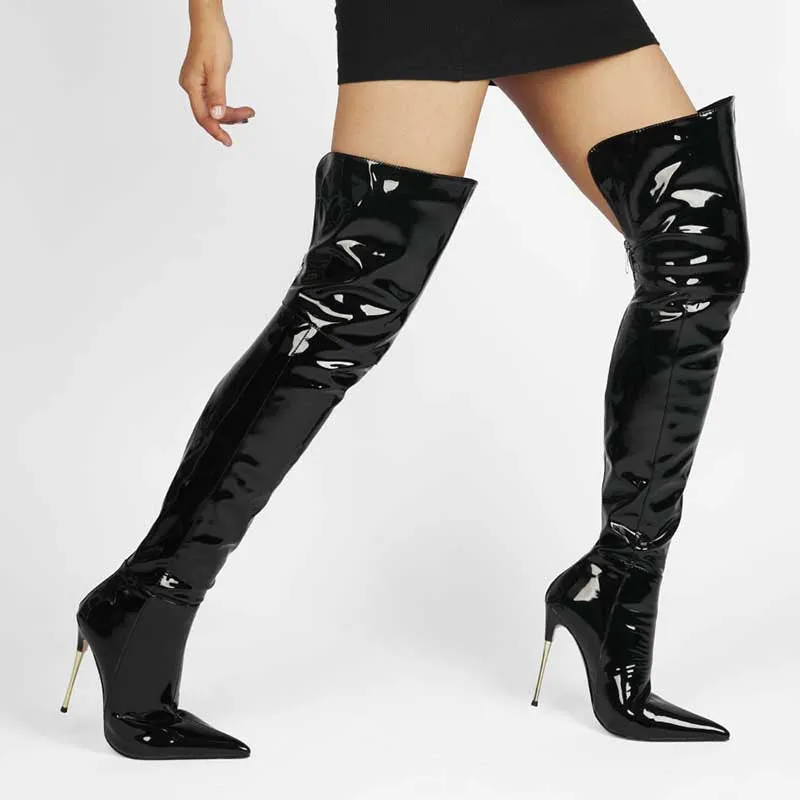 Womens Stiletto High Heels Over The Knee Thigh Boots Round Toe Boots Party Shoes