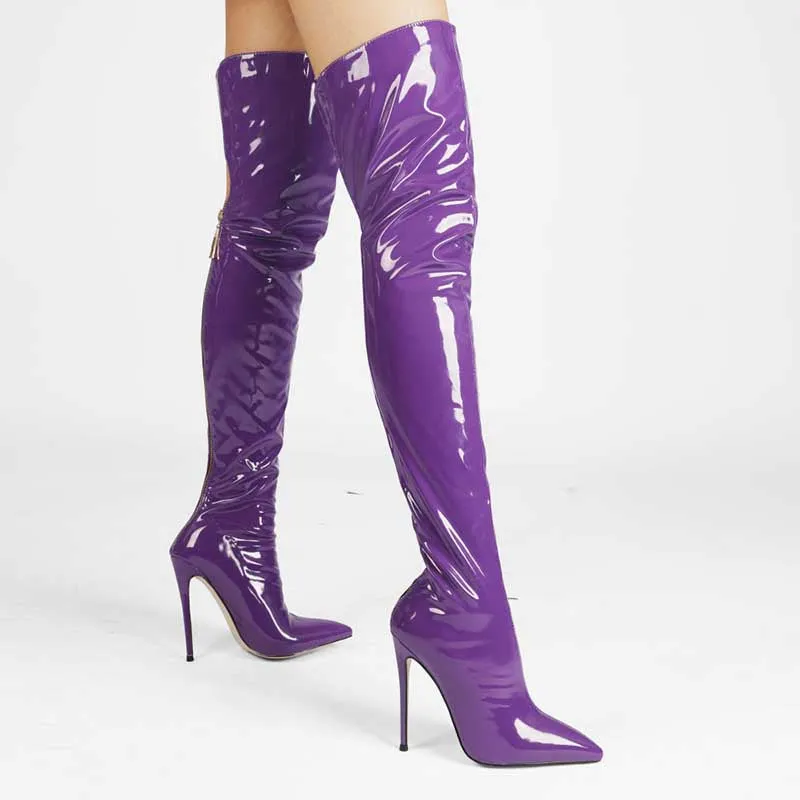 Womens Stiletto High Heels Over The Knee Thigh Boots Round Toe Boots Party Shoes