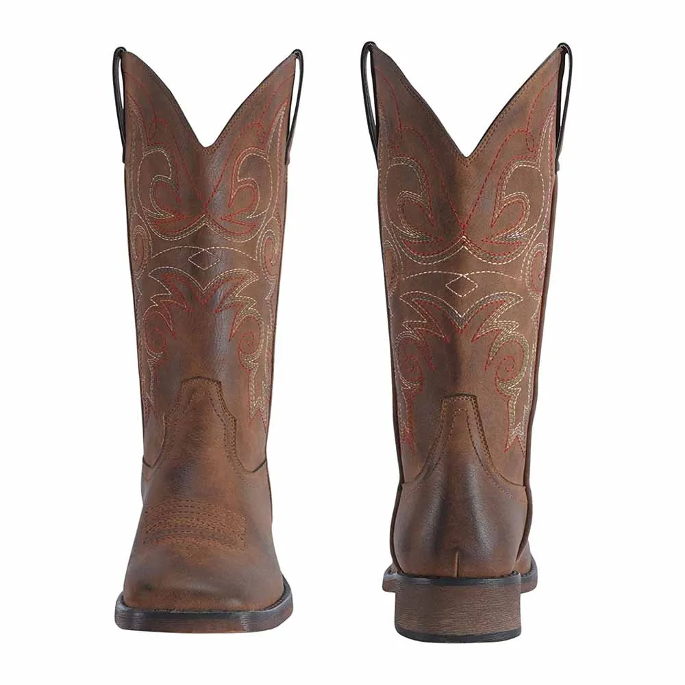 Women's Western Cowgirl Cowboy Boots Wide Calf Pointed Toe Embroidered