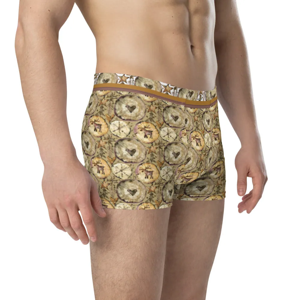 Wood-Cut Christmas - Crazy-Ass Undies - Men's Boxer Briefs