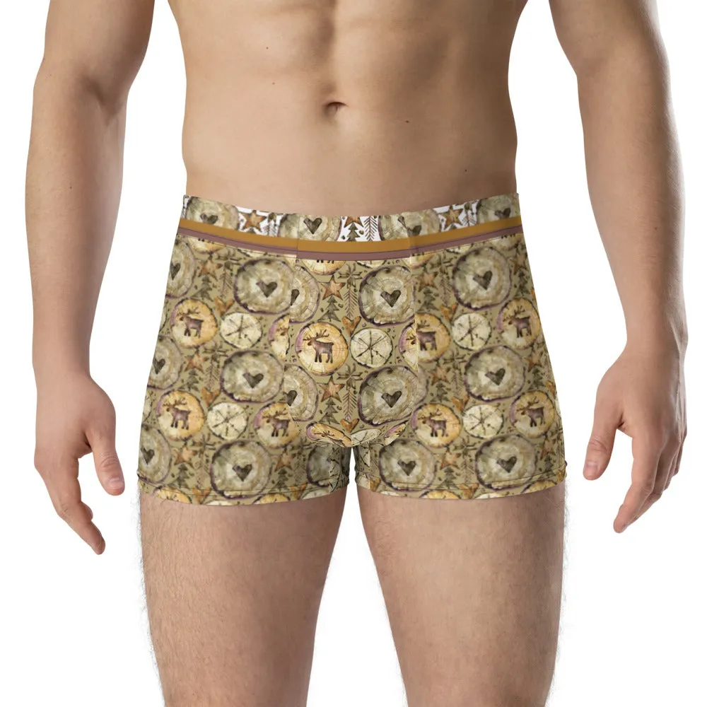 Wood-Cut Christmas - Crazy-Ass Undies - Men's Boxer Briefs