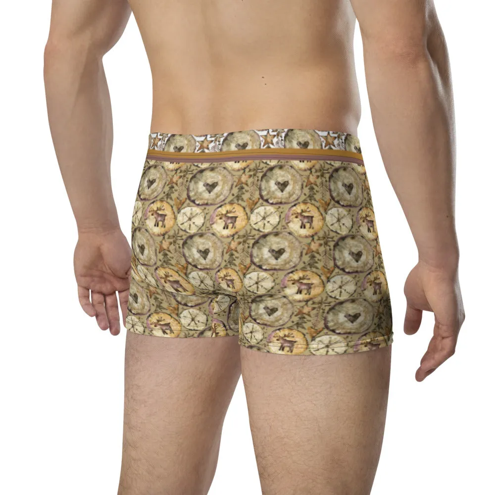 Wood-Cut Christmas - Crazy-Ass Undies - Men's Boxer Briefs