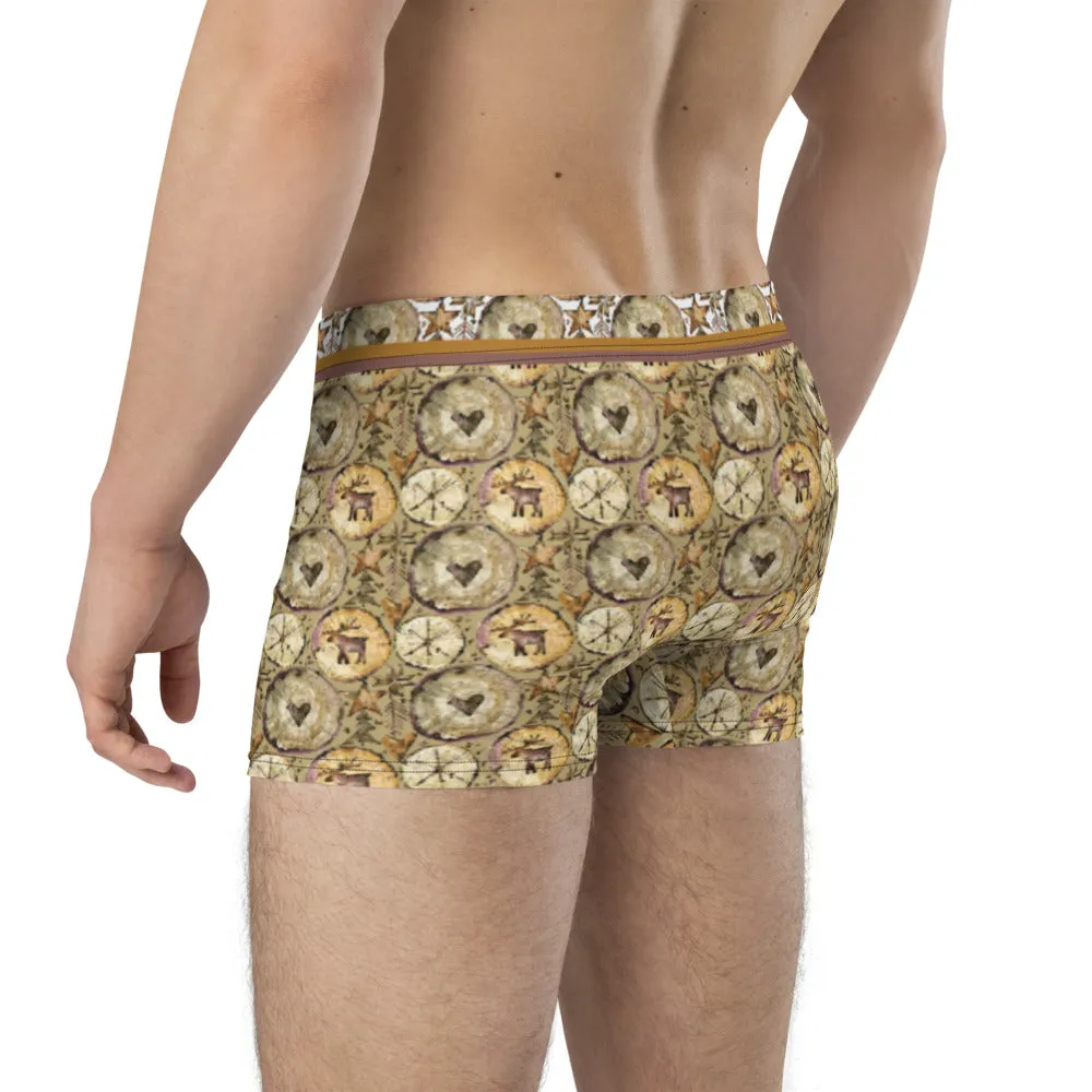Wood-Cut Christmas - Crazy-Ass Undies - Men's Boxer Briefs