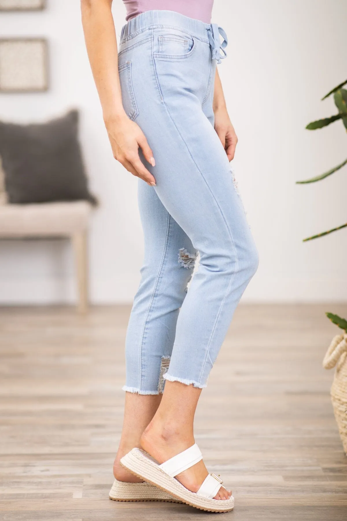 YMI Light Wash Ankle Jogger Jeans