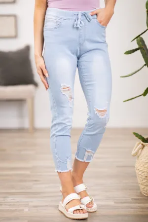 YMI Light Wash Ankle Jogger Jeans